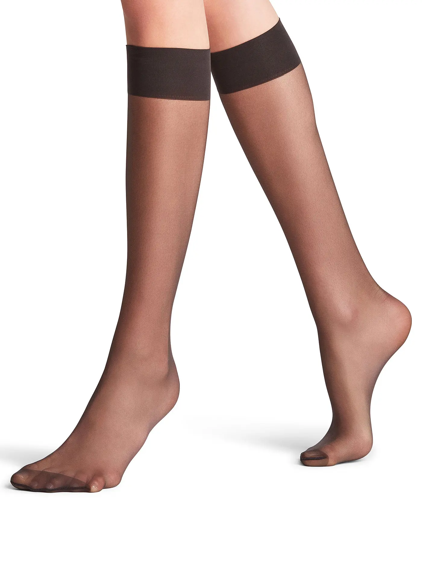 FALKE | Kniestrümpfe Seidenglatt 15 DEN cocoon | grau